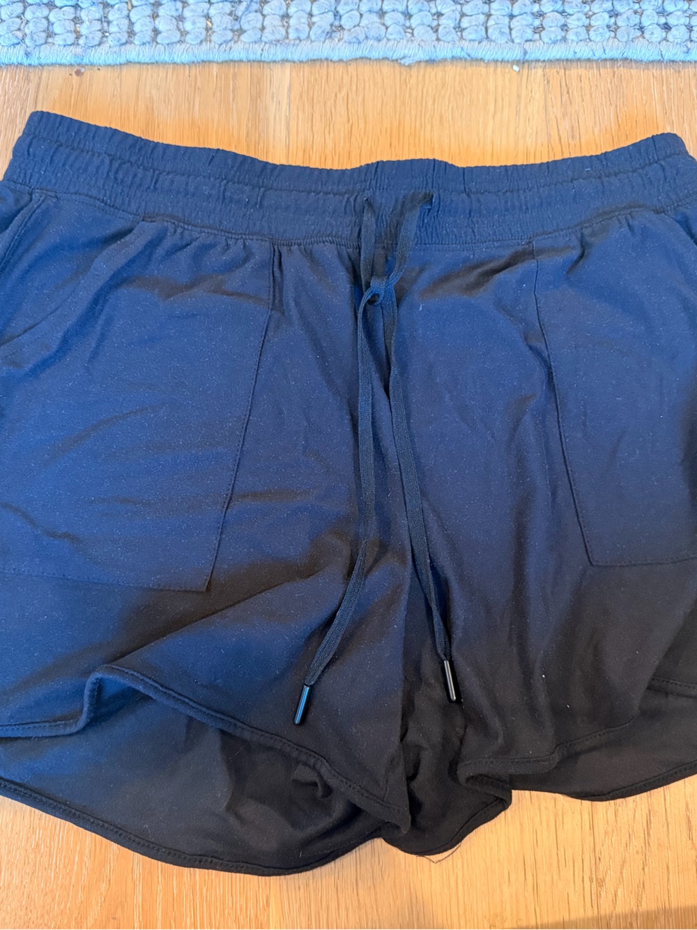 Men's Black Performance Drawstring Shorts